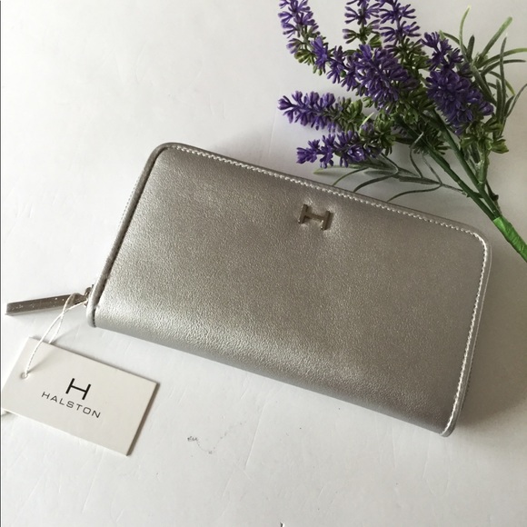 Halston Handbags - Halston silver wallet
